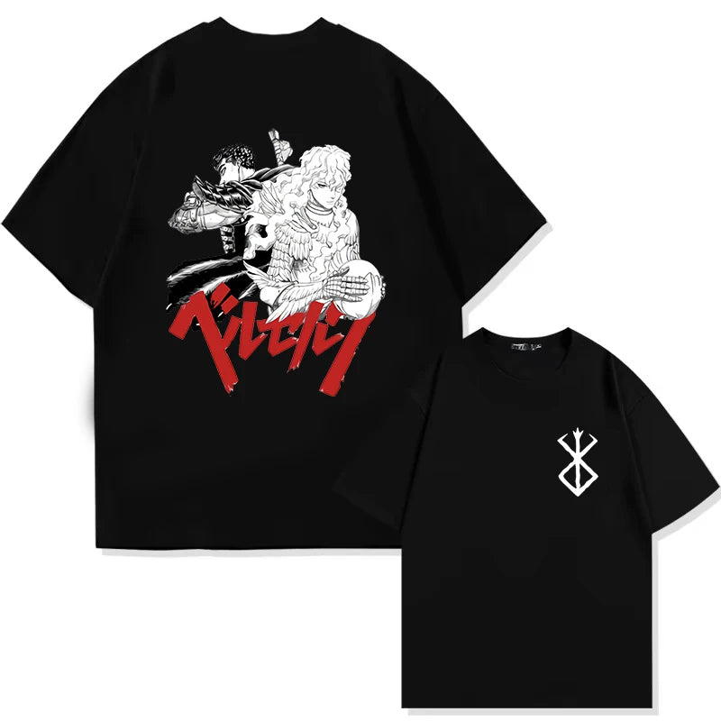 Berserk Anime Guts Graphic T-Shirt | Dark Fantasy Manga Tee