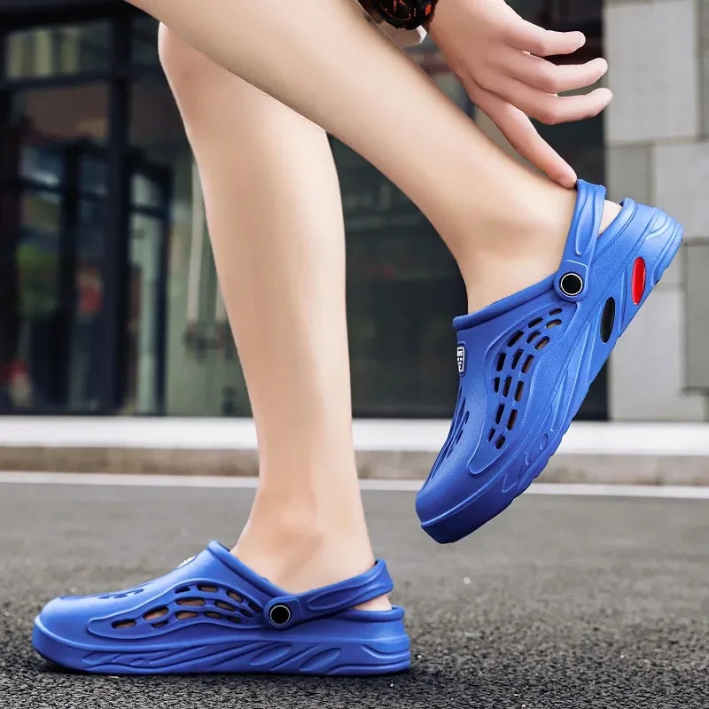 Unisex Quick-Dry Beach Sandals - Lightweight Hollow Slippers for Summer Comfort