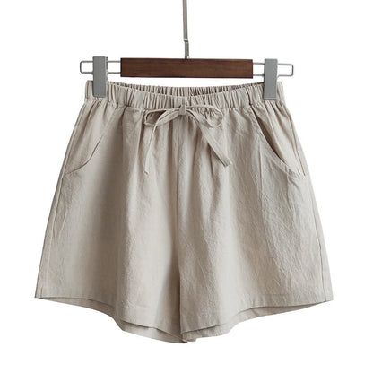 Women’s Summer Cotton Linen High-Waist Shorts | Casual Sports &amp; Fashion Shorts