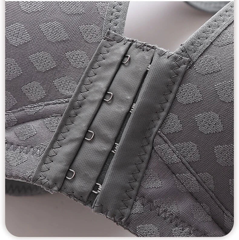 FallSweet Plus Size Front Closure Seamless Push-Up Bralette | Plaid Print, Wireless Comfort Bras