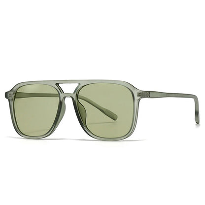 Retro Double Bridge Square Sunglasses – Fashion Gradient UV400 Shades
