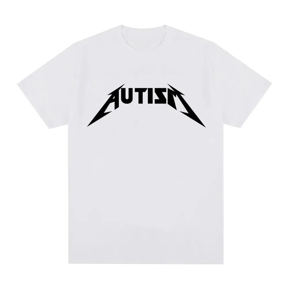 Autism Metal Rock Meme T-Shirt | Oversized Hip Hop Streetwear Unisex Tee