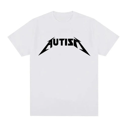 Autism Metal Rock Meme T-Shirt | Oversized Hip Hop Streetwear Unisex Tee