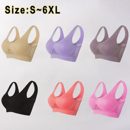 Sport Bra Top Breathable Brassieres Removable pad Sports bras Woman Running Gym Clothing Wireless Underwear For Women Yoga Bra
