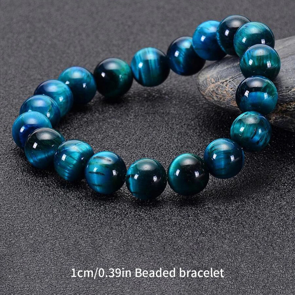 Minimalist Blue Tiger Eye Stone Bracelet