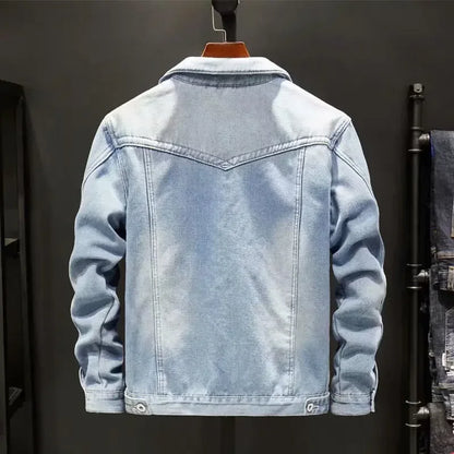 Thickened Fleece-Lined Denim Jacket Men&