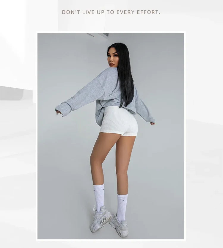 Women’s High-Waist A-Line Knit Shorts | Slim Sports &amp; Casual Wear