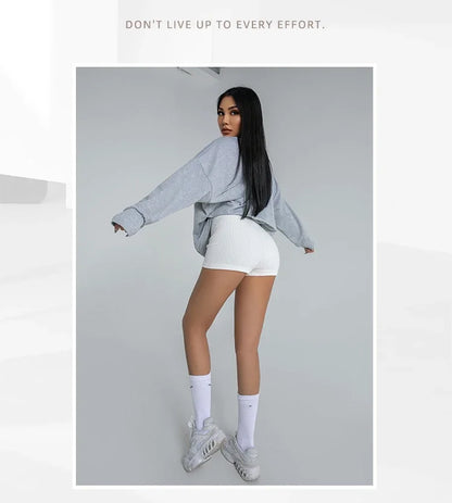 Women’s High-Waist A-Line Knit Shorts | Slim Sports &amp; Casual Wear