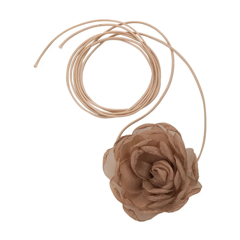 Spring Collection Multi-Color Rose Choker Necklace
