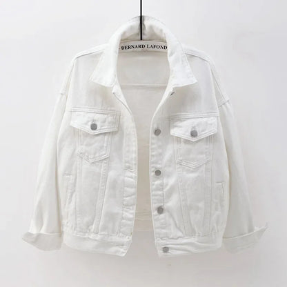 Classic Denim Jacket Women Jeans 2023 Jean Boyfriend Jackets for Women Oversize Loose Coat Veste Femme Purple White Yellow Mujer