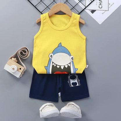 Kids Summer Vest &amp; Shorts Set – Cotton Sleeveless Outfit