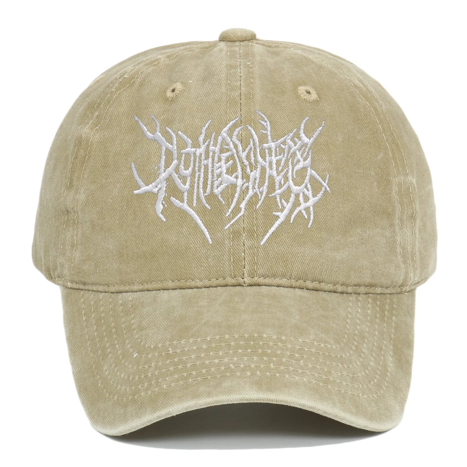 Trendy Embroidered Rock-Style Baseball Cap