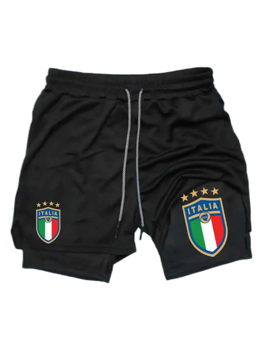 Men’s Camo 2-in-1 Running Shorts | Quick-Dry Gym Training Shorts with Built-In Pocket