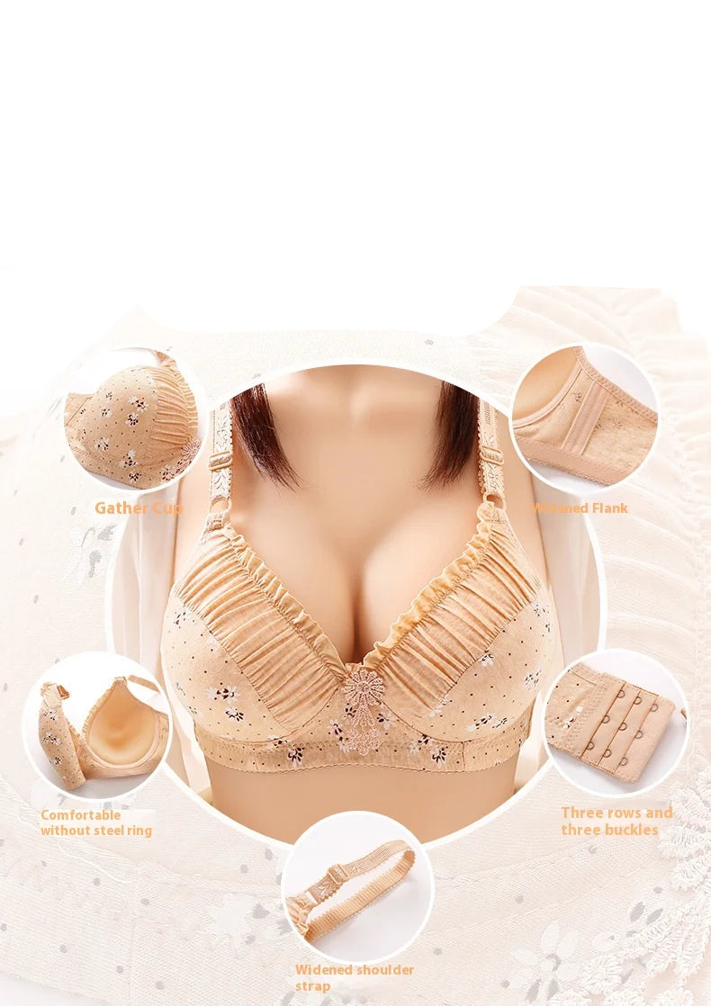 Large Size Wire-Free Mom Bras | Comfortable, Breathable, Adjustable