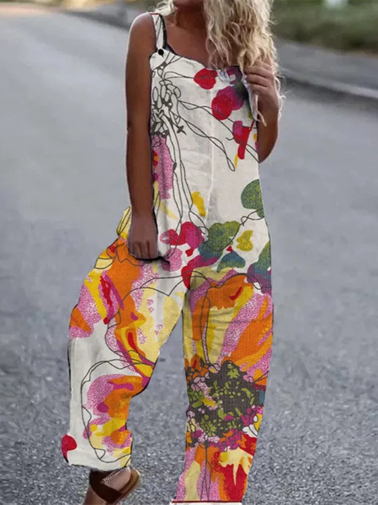 Elegant Vintage Floral Print Women&