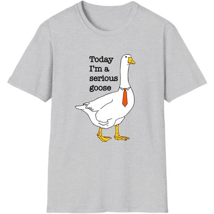 Today I’m A Serious Goose Funny Women’s T-Shirt | Cartoon Graphic Casual Summer Tee
