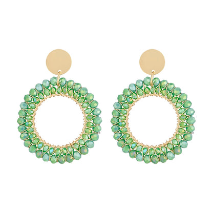 INKDEW Round Shape Drop Earrings for Women