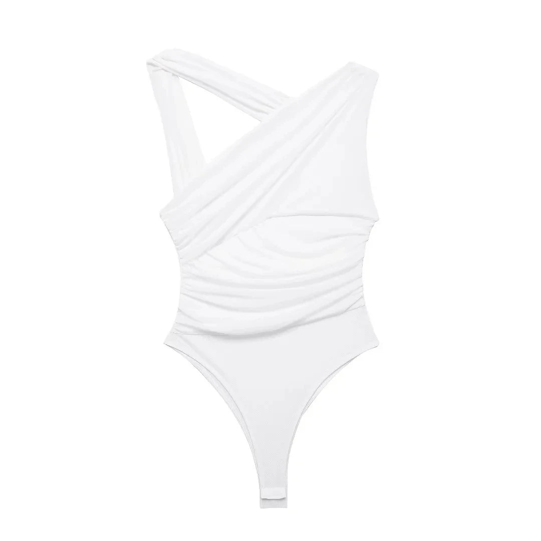 Women’s Asymmetric Jumpsuit  Slant Collar - Amazing G