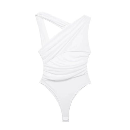 Women’s Asymmetric Jumpsuit  Slant Collar - Amazing G