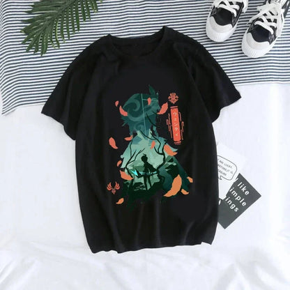 Genshin Impact Kawaii Graphic T-Shirt | Harajuku Anime Tee for Women