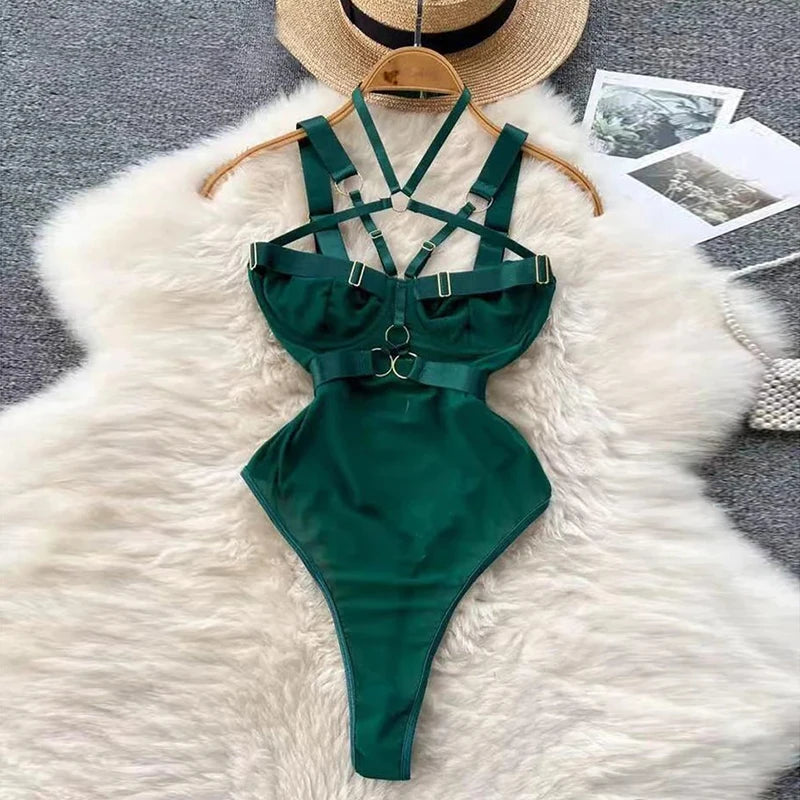 Bunny Girl Wrapped Chest Playsuit Sexy Slim Fit Lingerie