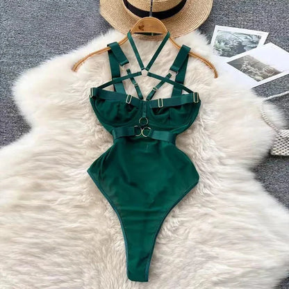 Bunny Girl Wrapped Chest Playsuit Sexy Slim Fit Lingerie