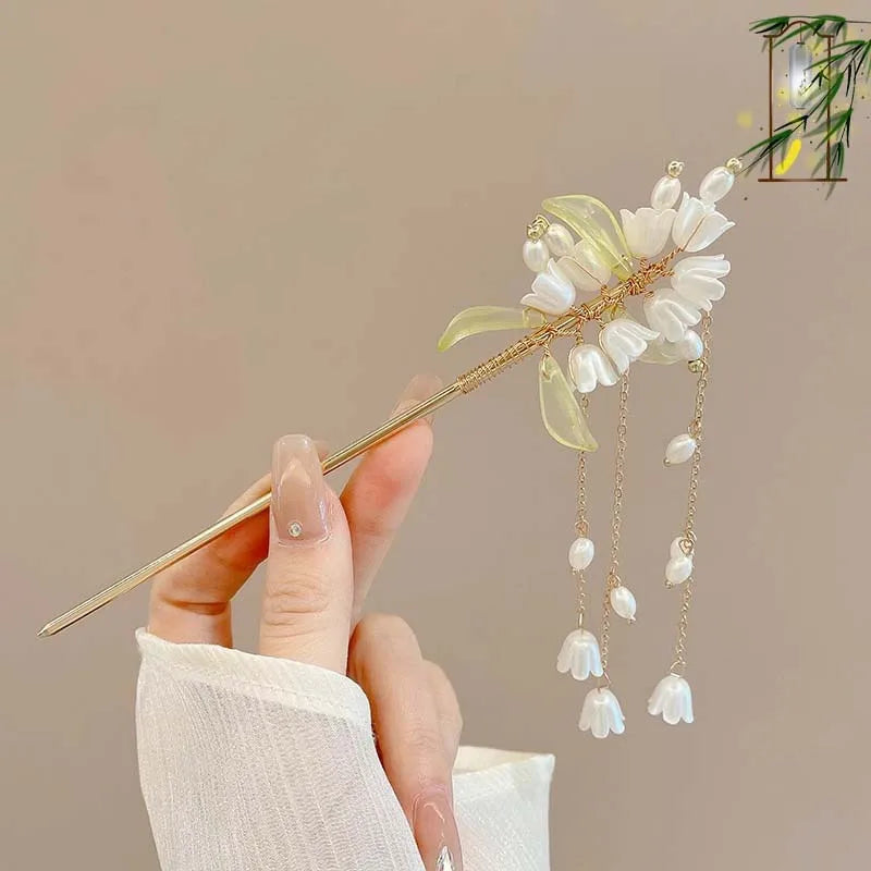 Handmade Floral Hairpin for Women