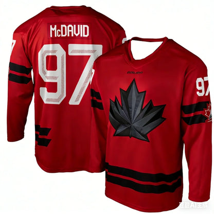McDavid Canada Ice Hockey Jersey Special Edition Tee | 3D Print Breathable Unisex Sport T-Shirt