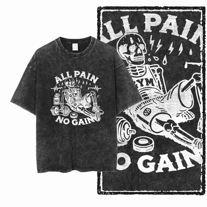 Bodybuilding Acid-Washed Graphic T-Shirt | Vintage Streetwear Unisex Tee