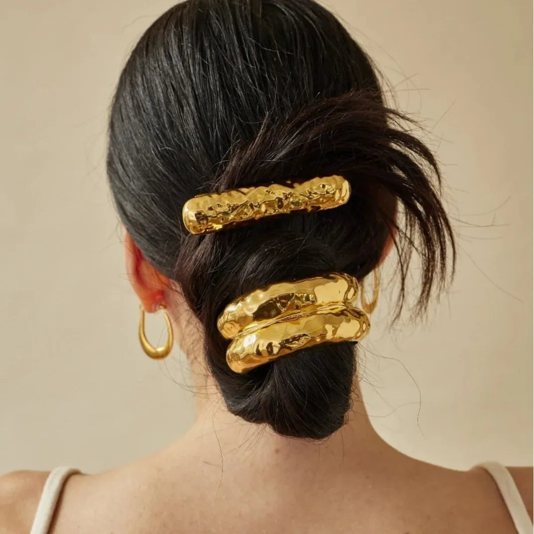 Irregular Golden Metal Hair Band for Women &amp; Girls