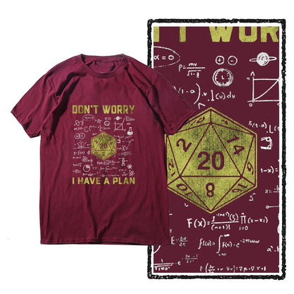 Dungeon Dragon “I Have a Plan” D20 Graphic T-Shirt | RPG Streetwear Tee