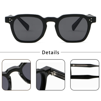 CATERSIDE Retro Punk Square Sunglasses