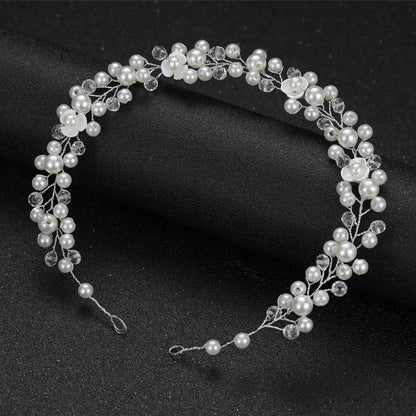 Elegant Crystal &amp; Pearl Bridal Headband for Women