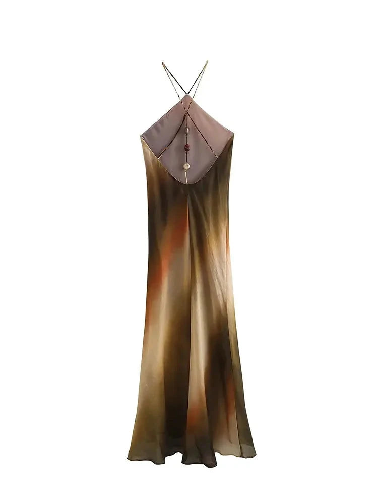 TRAF Summer Stylish Fish Tail Hem Midi Dress