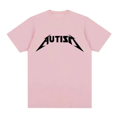 Autism Metal Rock Meme T-Shirt | Oversized Hip Hop Streetwear Unisex Tee
