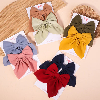2-Piece Bowknot Hair Clip Set for Women &amp; Girls