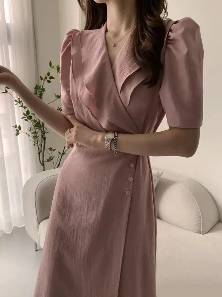 South Korea Chic Midi Dress