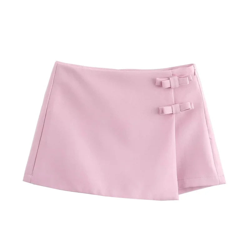 Women’s High Street Bow Skort | Summer Mini Skirt Shorts