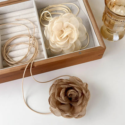 Spring Collection Multi-Color Rose Choker Necklace