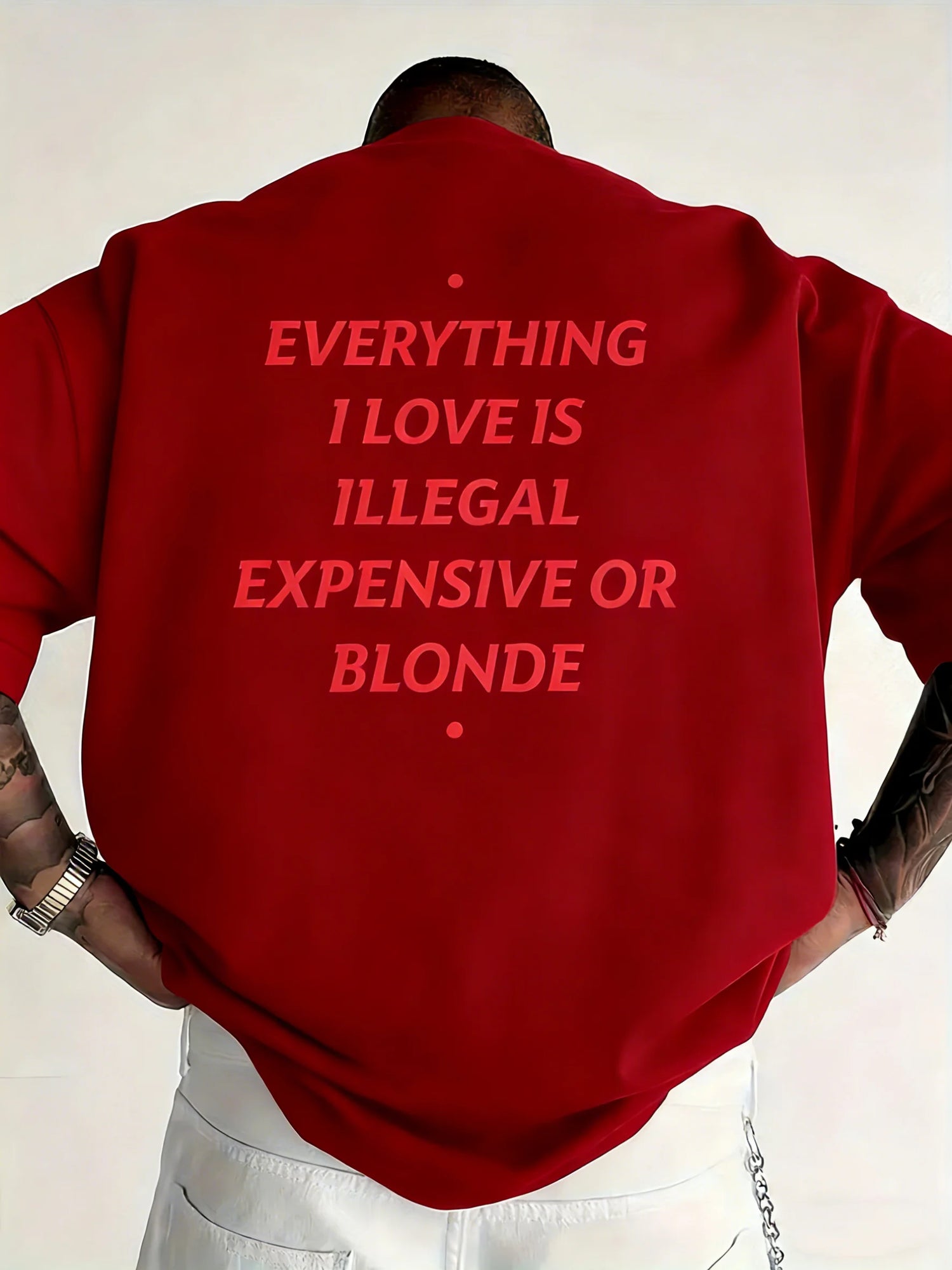 Everything I Love Is Illegal Slogan T-Shirt | Breathable Cotton Short Sleeve Casual Tee