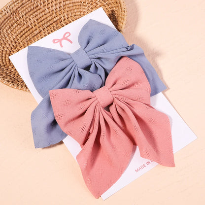 2-Piece Bowknot Hair Clip Set for Women &amp; Girls