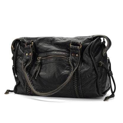 Vintage Large Capacity PU Leather Handbag for Women