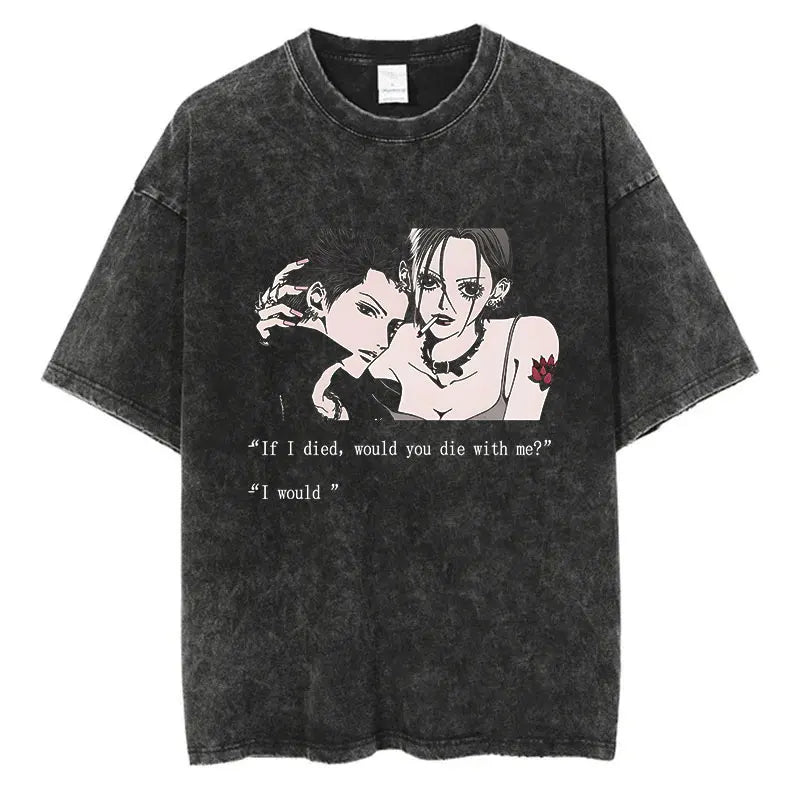 Japanese Anime Nana Osaki Vintage Washed Graphic T-Shirt