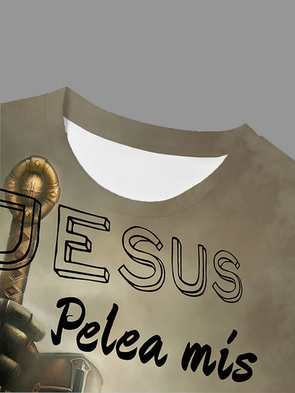 Men’s Earthy Vintage 3D Printed T-Shirt – Short Sleeve Round Neck Casual Tee