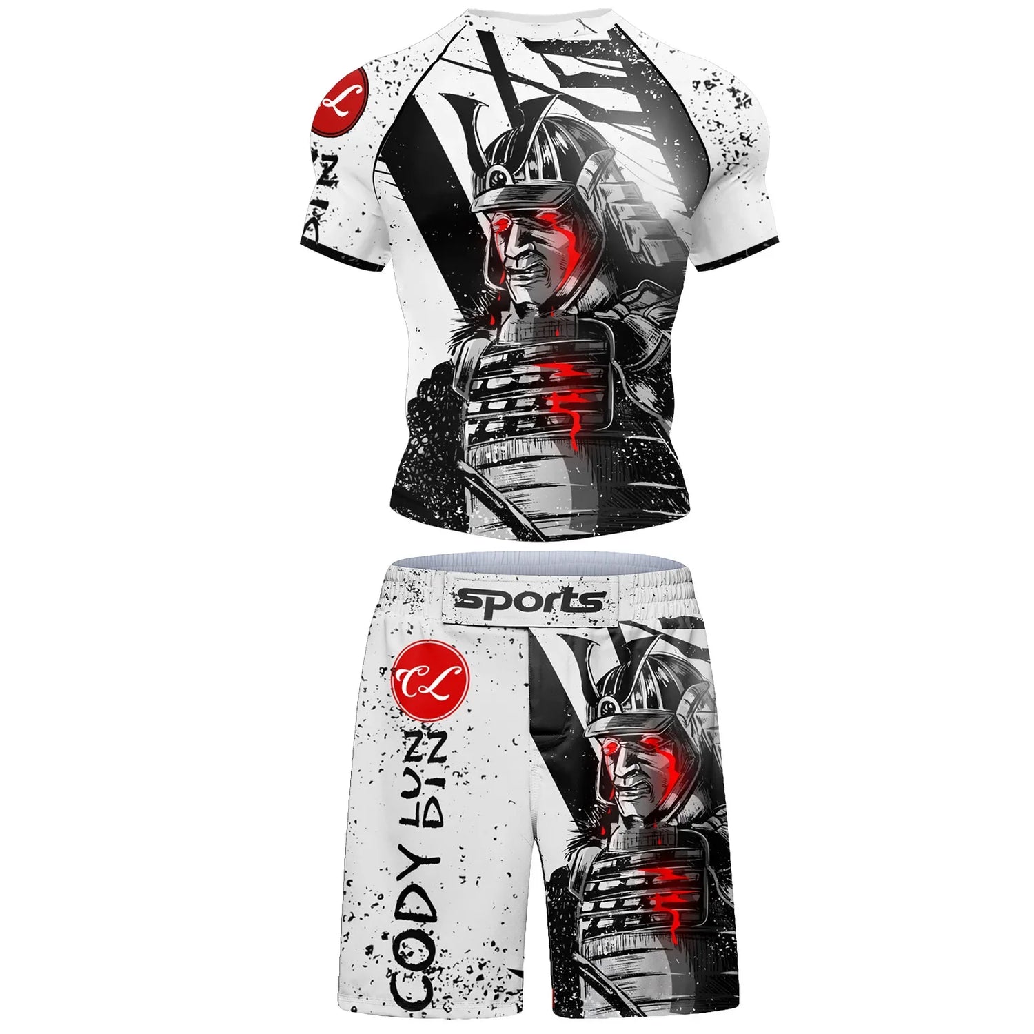 Two-Piece Sportswear Set – Rashguard &amp; MMA Shorts