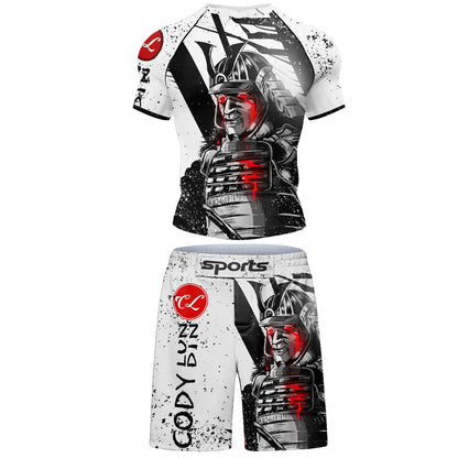 Two-Piece Sportswear Set – Rashguard &amp; MMA Shorts