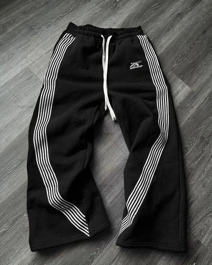 Double Waist Embroidered Sweatpants