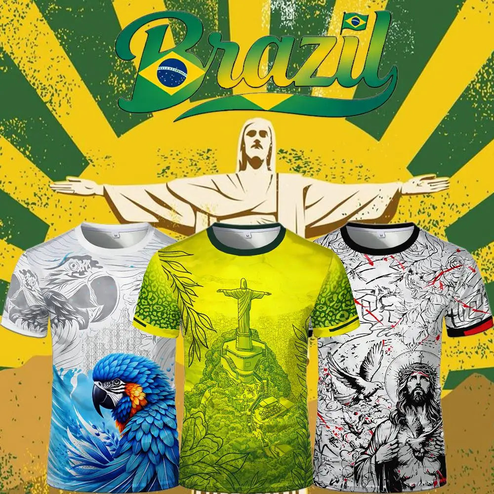 New Brazil Themed T-shirt Men&