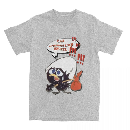 Calimero Cartoon Chicken T-Shirt | Men’s Cotton Casual Short Sleeve Streetwear Tee