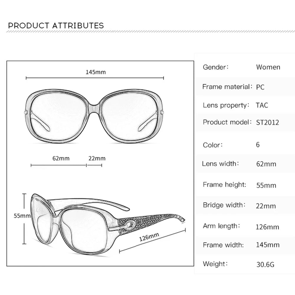 Classic Big Frame Fashion Sunglasses